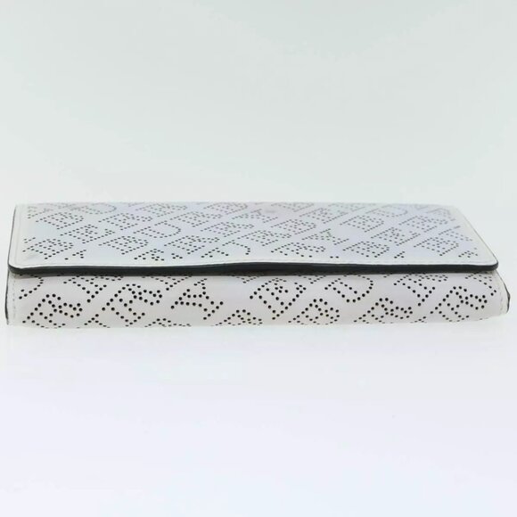 BURBERRY Long Wallet Leather White Auth - Picture 5 of 16